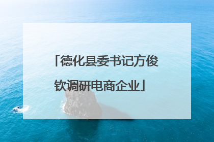 德化县委书记方俊钦调研电商企业