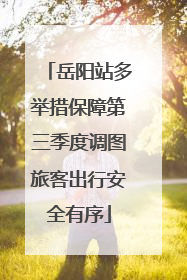 岳阳站多举措保障第三季度调图旅客出行安全有序