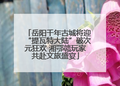 岳阳千年古城将迎“提瓦特大陆”破次元狂欢 湘鄂赣玩家共赴文旅盛宴