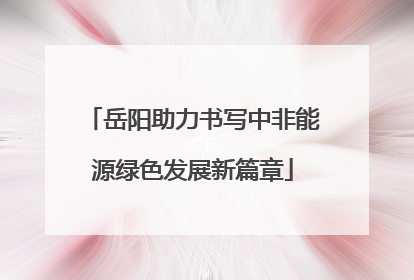 岳阳助力书写中非能源绿色发展新篇章