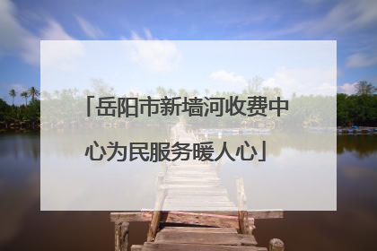 岳阳市新墙河收费中心为民服务暖人心