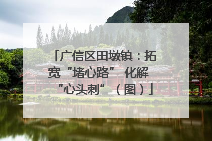 广信区田墩镇：拓宽“堵心路” 化解“心头刺”（图）