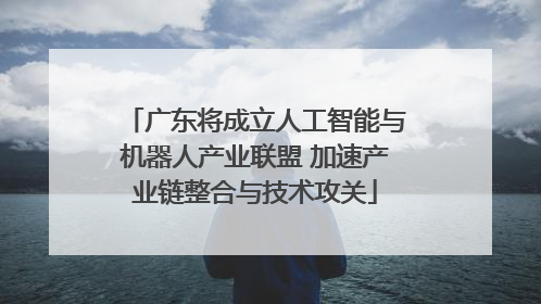 广东将成立人工智能与机器人产业联盟 加速产业链整合与技术攻关