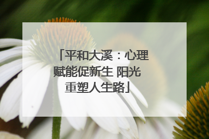 平和大溪：心理赋能促新生 阳光重塑人生路
