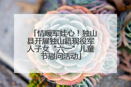 情暖军娃心！独山县开展独山籍现役军人子女“六一”儿童节慰问活动