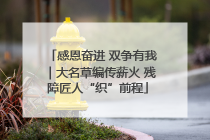 感恩奋进 双争有我｜大名草编传薪火 残障匠人“织”前程
