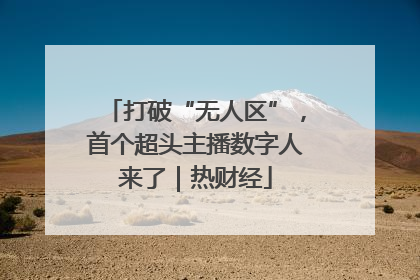 打破“无人区”，首个超头主播数字人来了｜热财经