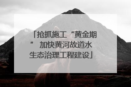 抢抓施工“黄金期” 加快黄河故道水生态治理工程建设
