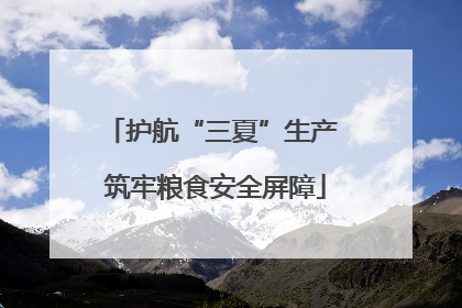 护航“三夏”生产 筑牢粮食安全屏障