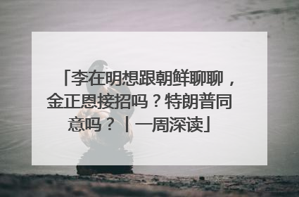 李在明想跟朝鲜聊聊，金正恩接招吗？特朗普同意吗？丨一周深读
