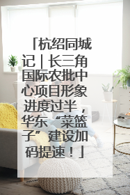 杭绍同城记｜长三角国际农批中心项目形象进度过半，华东“菜篮子”建设加码提速！