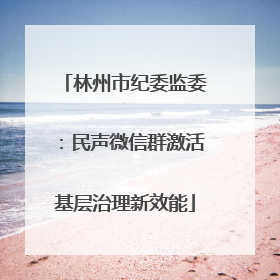 林州市纪委监委：民声微信群激活基层治理新效能