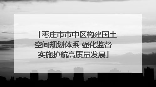 枣庄市市中区构建国土空间规划体系 强化监督实施护航高质量发展