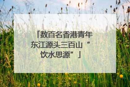 数百名香港青年东江源头三百山“饮水思源”