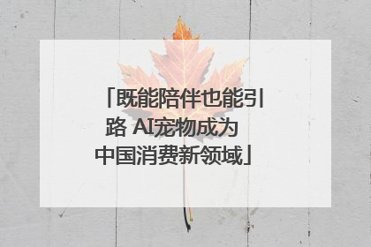 既能陪伴也能引路 AI宠物成为中国消费新领域