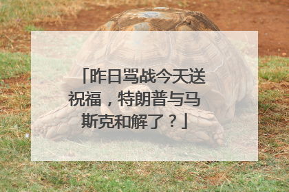 昨日骂战今天送祝福，特朗普与马斯克和解了？