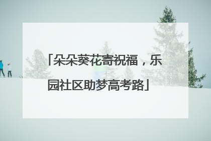 朵朵葵花寄祝福，乐园社区助梦高考路
