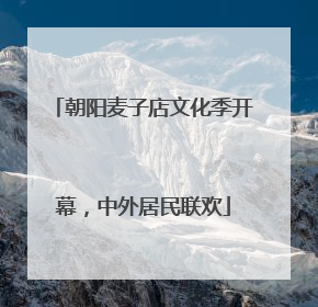 朝阳麦子店文化季开幕，中外居民联欢
