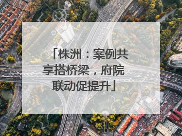株洲：案例共享搭桥梁，府院联动促提升
