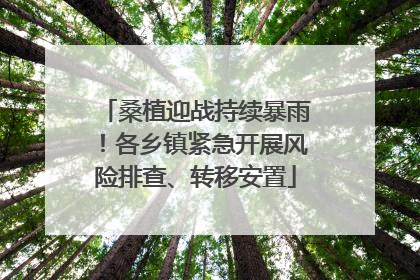 桑植迎战持续暴雨！各乡镇紧急开展风险排查、转移安置