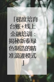 梯度培育台账+线上金融培训：揭秘新泰绿色制造的精准滴灌模式