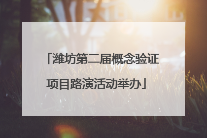 潍坊第二届概念验证项目路演活动举办