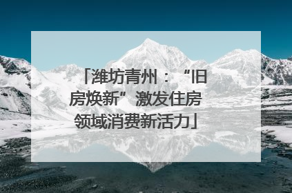 潍坊青州：“旧房焕新”激发住房领域消费新活力