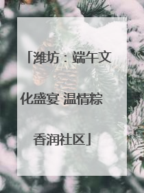 潍坊：端午文化盛宴 温情粽香润社区