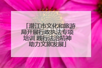 潜江市文化和旅游局开展行政执法专项培训 践行法治精神助力文旅发展