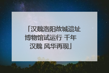汉魏洛阳故城遗址博物馆试运行 千年汉魏 风华再现