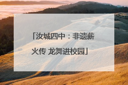 汝城四中：非遗薪火传 龙舞进校园