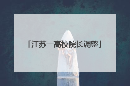 江苏一高校院长调整