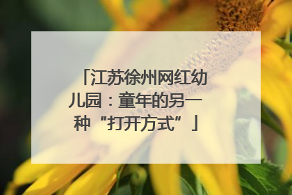 江苏徐州网红幼儿园：童年的另一种“打开方式”
