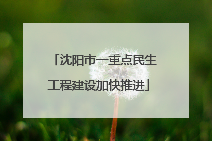 沈阳市一重点民生工程建设加快推进