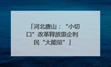 河北唐山：“小切口”改革释放惠企利民“大能量”