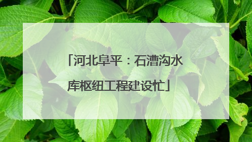河北阜平：石漕沟水库枢纽工程建设忙