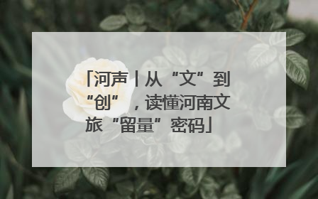 河声丨从“文”到“创”，读懂河南文旅“留量”密码