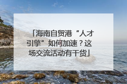 海南自贸港“人才引擎”如何加速？这场交流活动有干货