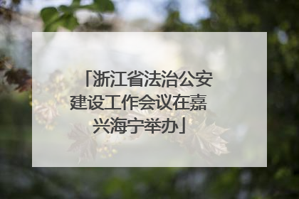 浙江省法治公安建设工作会议在嘉兴海宁举办