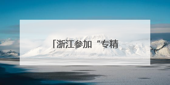 浙江参加“专精特新”的聚会