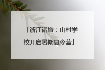 浙江诸暨：山村学校开启暑期夏令营