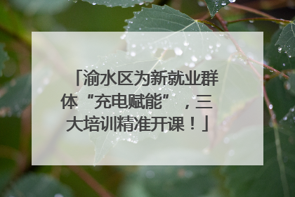 渝水区为新就业群体“充电赋能”，三大培训精准开课！