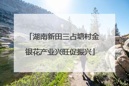 湖南新田三占塘村金银花产业兴旺促振兴
