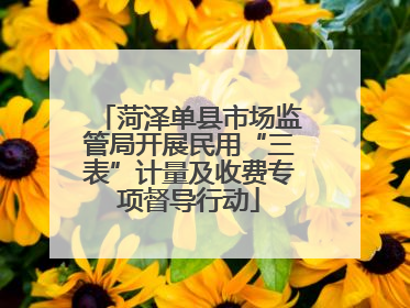 菏泽单县市场监管局开展民用“三表”计量及收费专项督导行动