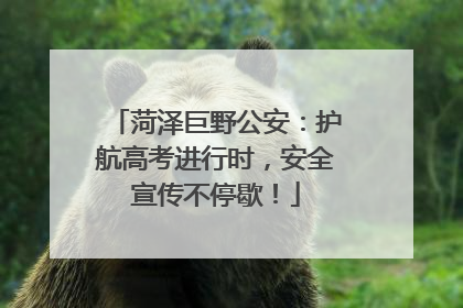 菏泽巨野公安：护航高考进行时，安全宣传不停歇！