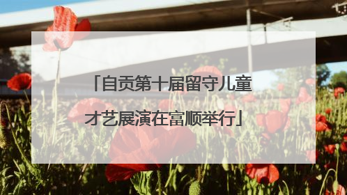 自贡第十届留守儿童才艺展演在富顺举行
