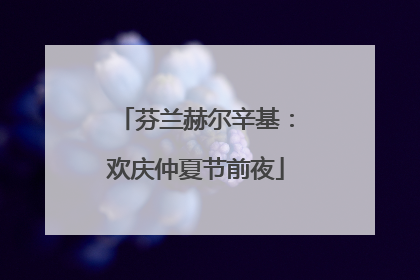 芬兰赫尔辛基：欢庆仲夏节前夜