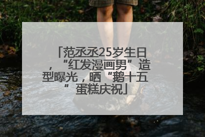 范丞丞25岁生日，“红发漫画男”造型曝光，晒“鹅十五”蛋糕庆祝