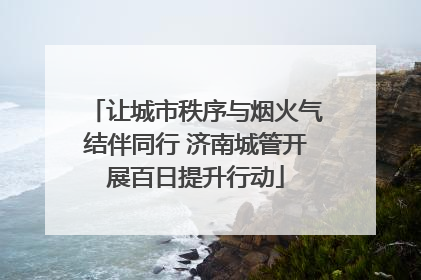 让城市秩序与烟火气结伴同行 济南城管开展百日提升行动