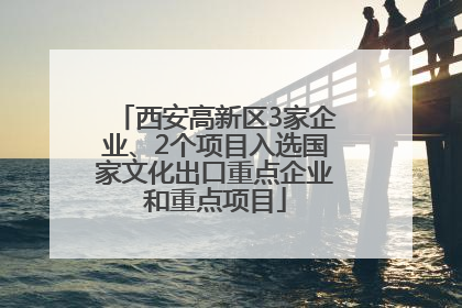 西安高新区3家企业、2个项目入选国家文化出口重点企业和重点项目